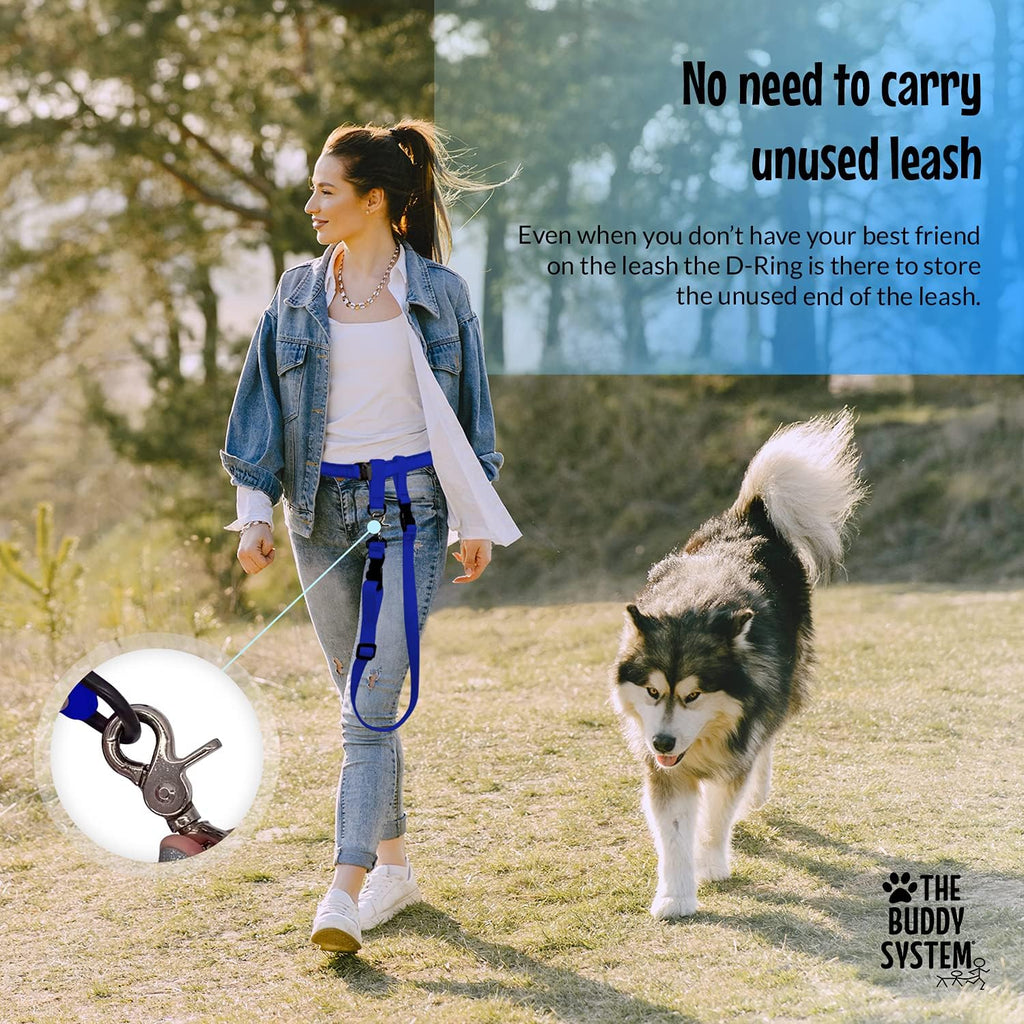 Hands-Free Dog Leash – Adjustable Running, Walking & Training Leash for Dogs -Royal Blue