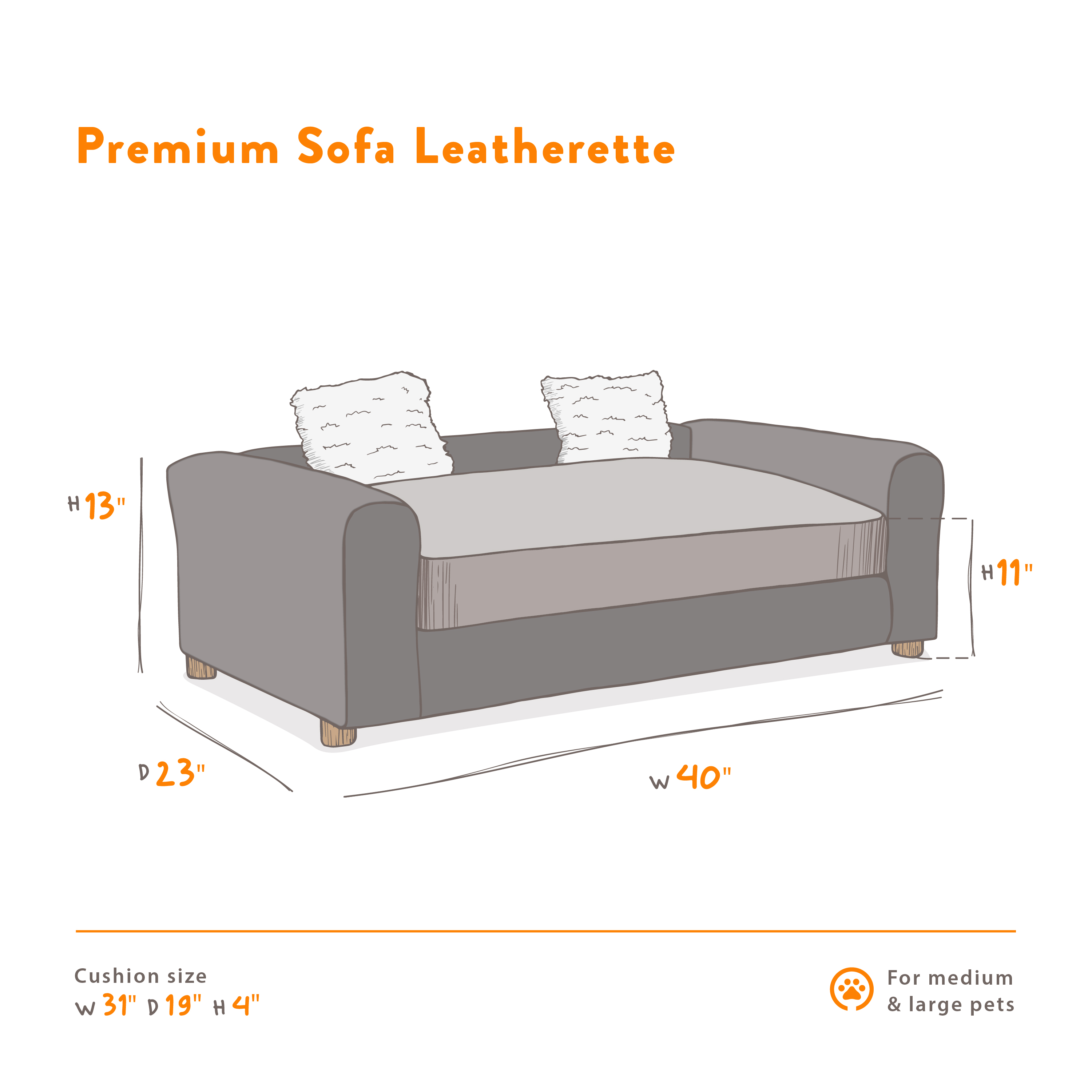 Leatherette Pet Bed