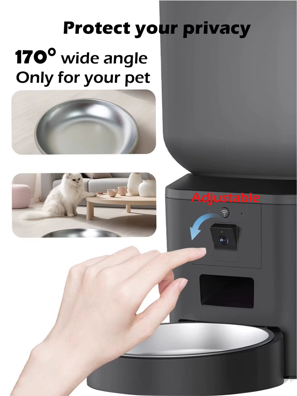 5G Smart Automatic Pet Feeder with 1080P HD Camera, WiFi Control & Voice Recorder