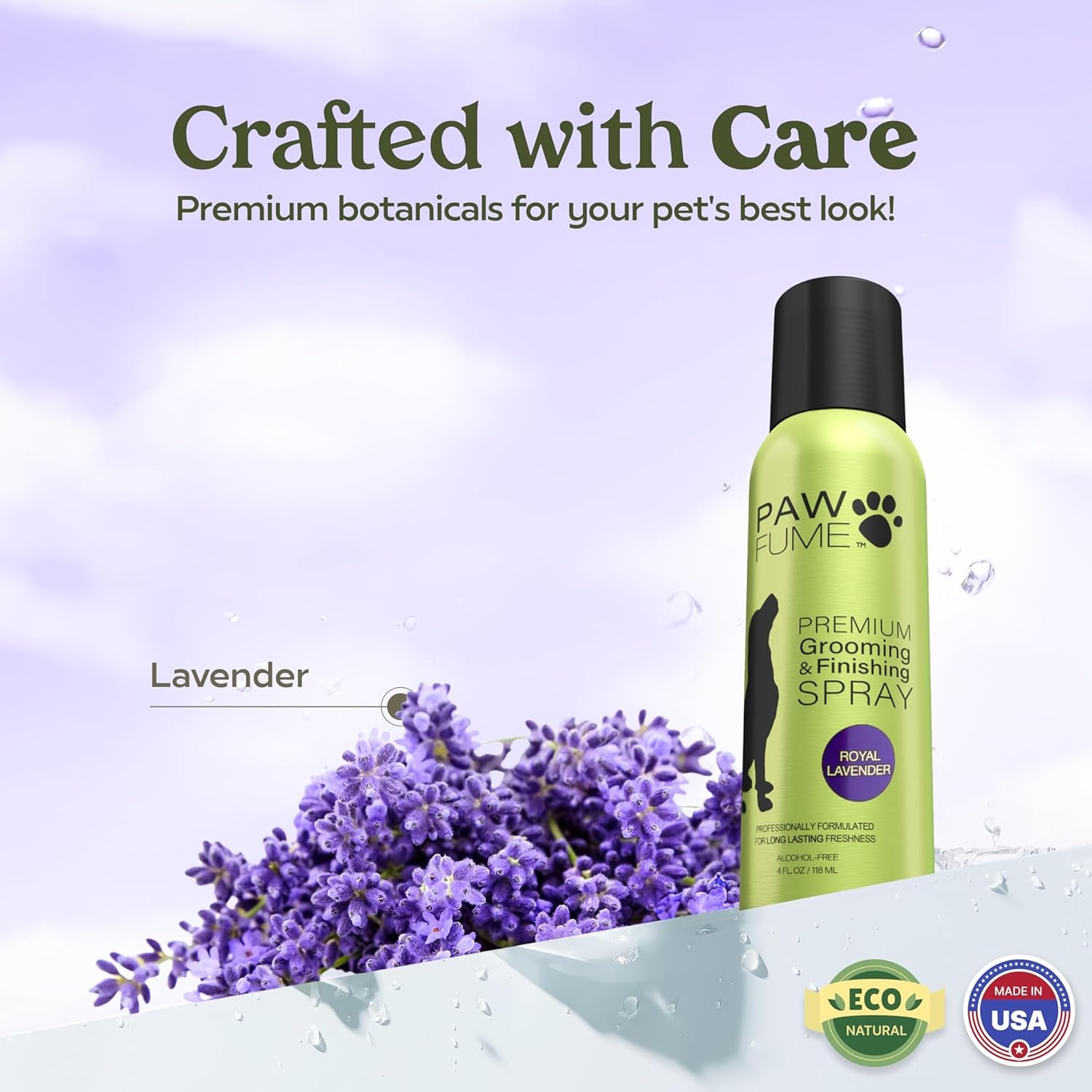 Lavender Dog Grooming & Detangler Spray | Salon-Quality Fur Care for a Soft, Fresh Coat All Day