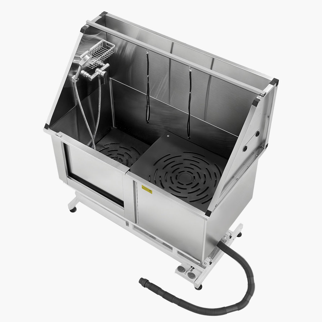 Uimoso 50" Electric Pet Dog Grooming Tub Stainless Steel with Water Filter