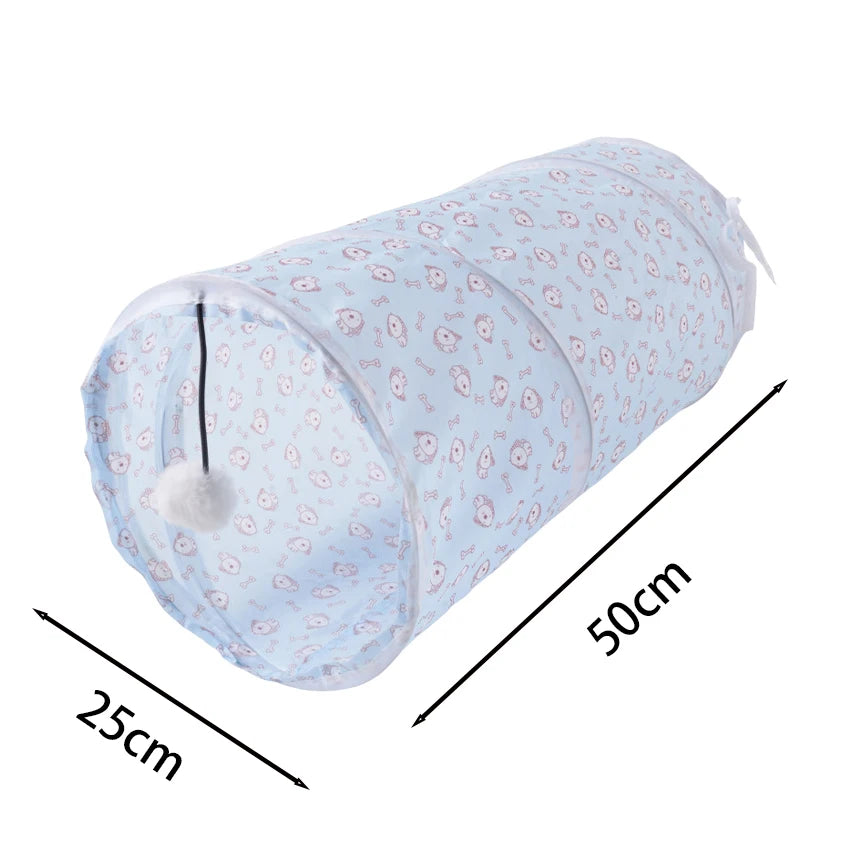Foldable Cat Crinkle Tunnel Toy – Interactive Cat Tent & Rattle Tunnel for Indoor Cats and Small Pets | Fun Hide & Play Toy