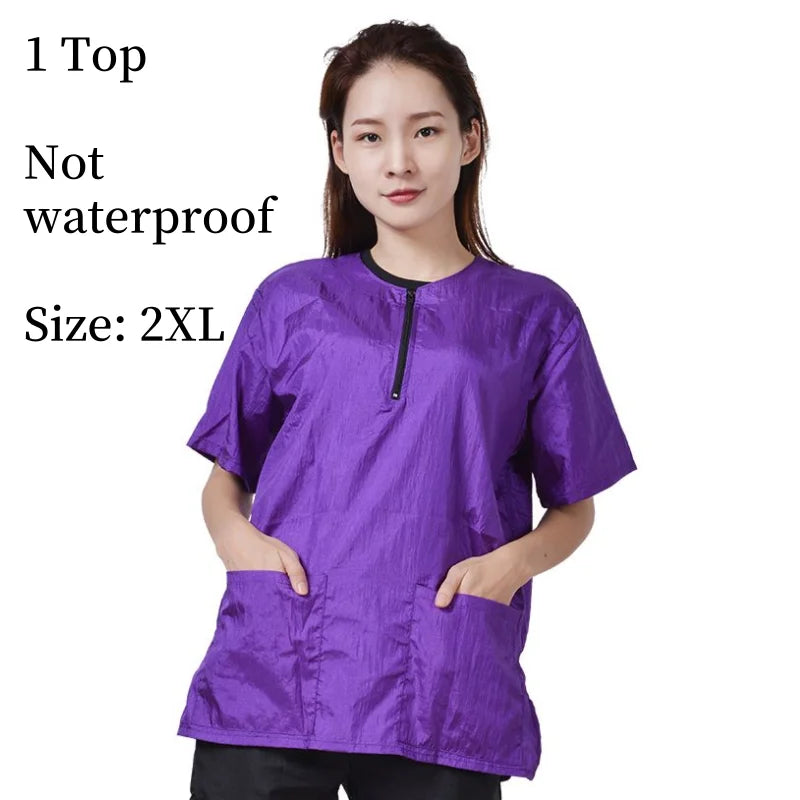 Pet Grooming Working Clothes Breathable Pet Groomer Uniforms anti Hair anti Static Smock