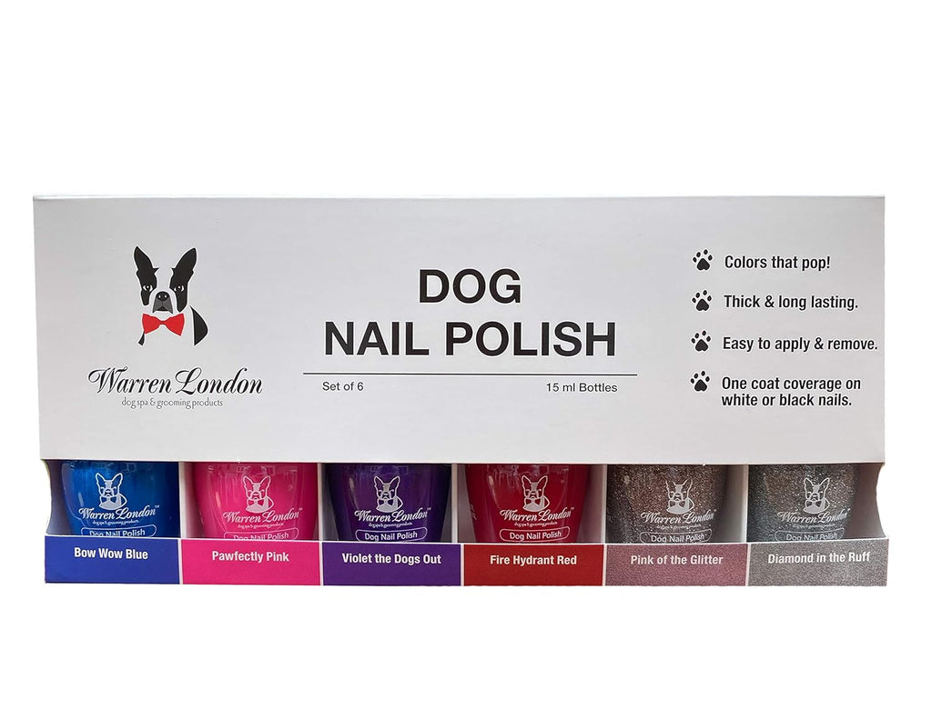 - Dog Nail Polish in a Bottle - for Premium Coverage and Color - All 6 Colors