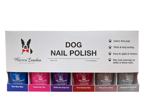- Dog Nail Polish in a Bottle - for Premium Coverage and Color - All 6 Colors