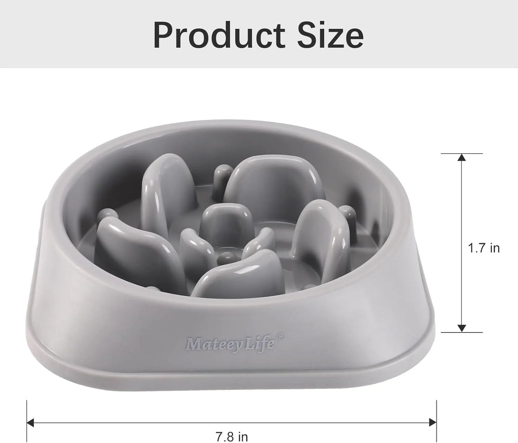 Slow Feeder Pet Bowl Set – 2 Pack Non-Skid Maze Food Bowls for Dogs & Cats