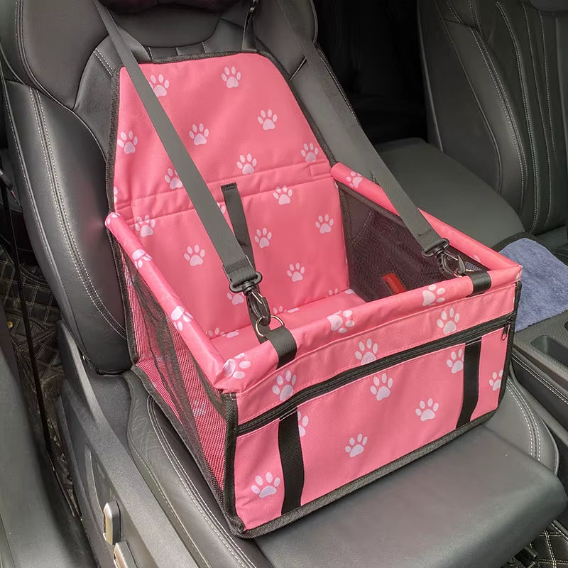 Foldable Dog Car Seat Carrier & Travel Hammock – Secure Pet Travel Seat for Dogs & Cats