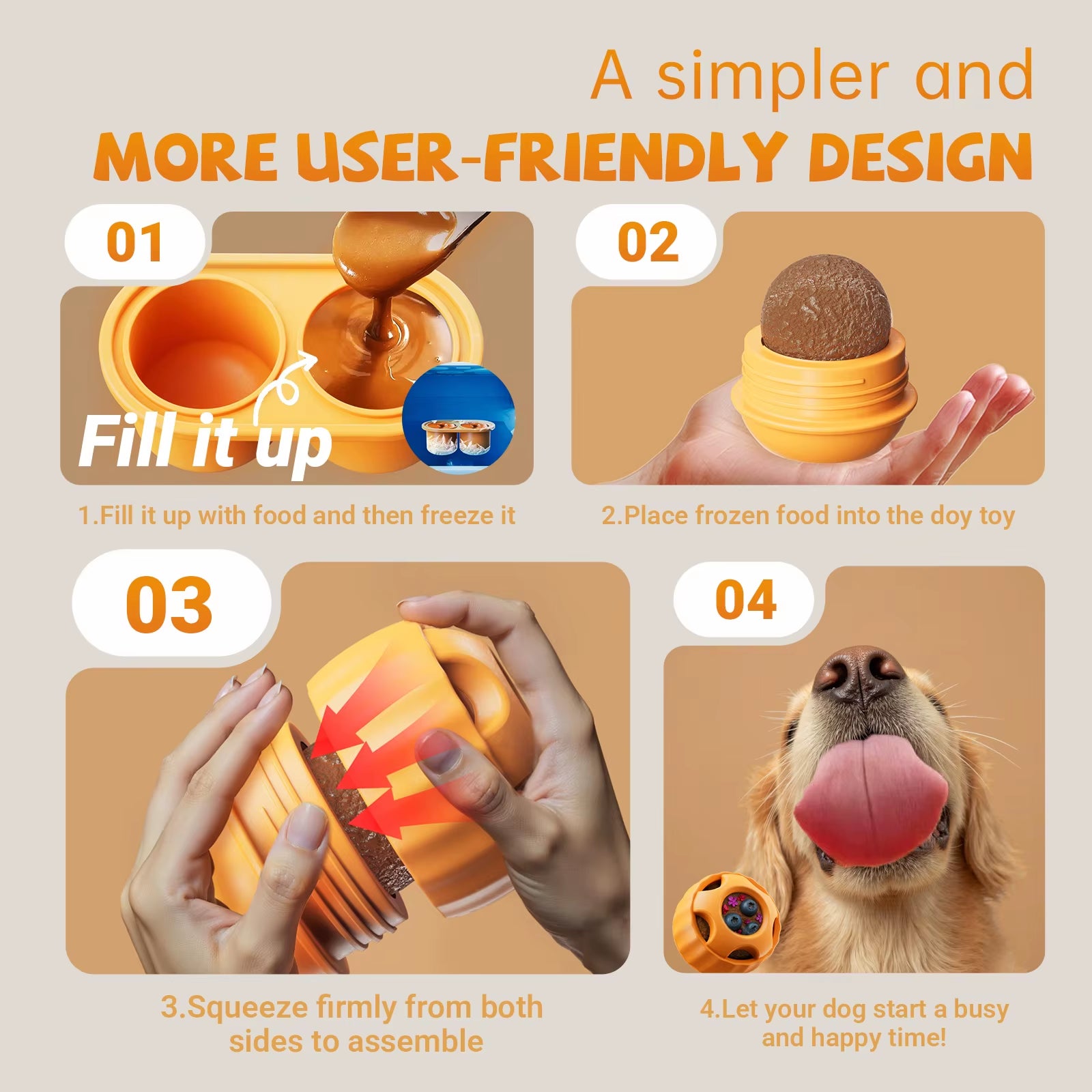 Interactive Frozen Dog Treat Toy – Silicone Enrichment Toy for Puppies & Dogs | Healthy Frozen Treat Mold for Summer Fun