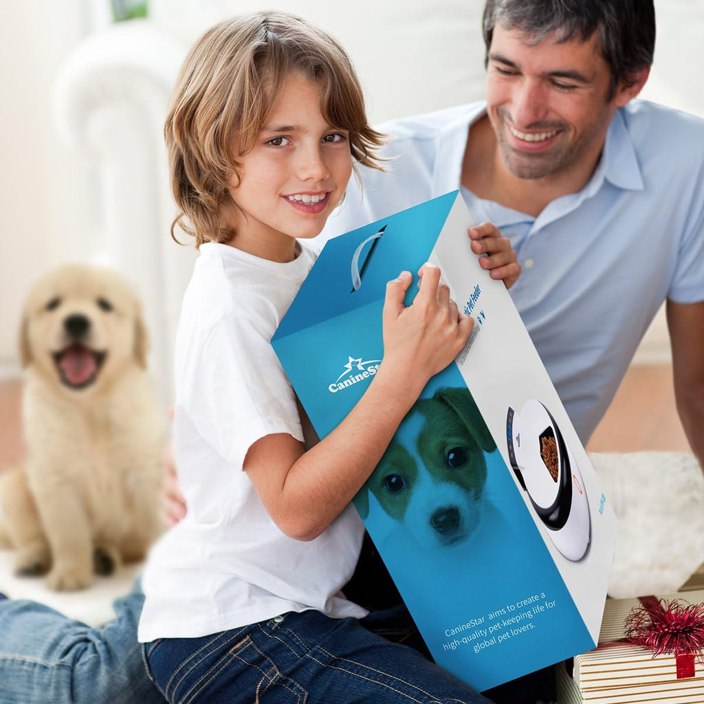 Caninestar Automatic Pet Feeder – 5-Meal Timed Food Dispenser for Cats & Dogs