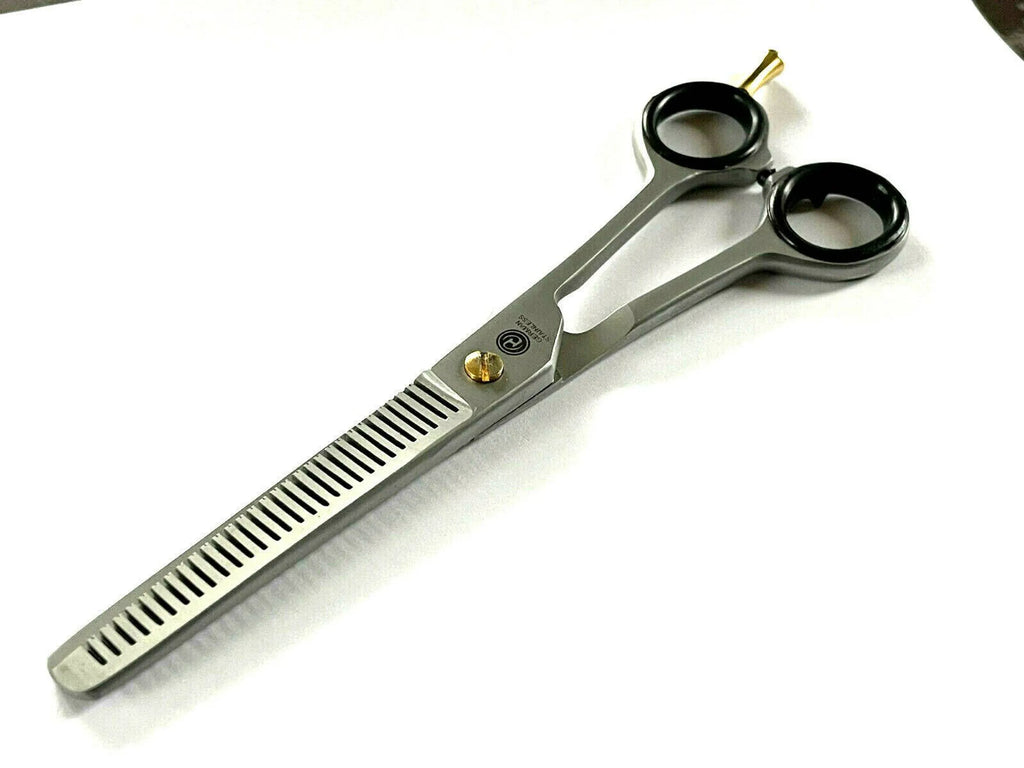 Professional 6.5" Double-Tooth Thinning Shears – 38 Teeth German Stainless Steel
