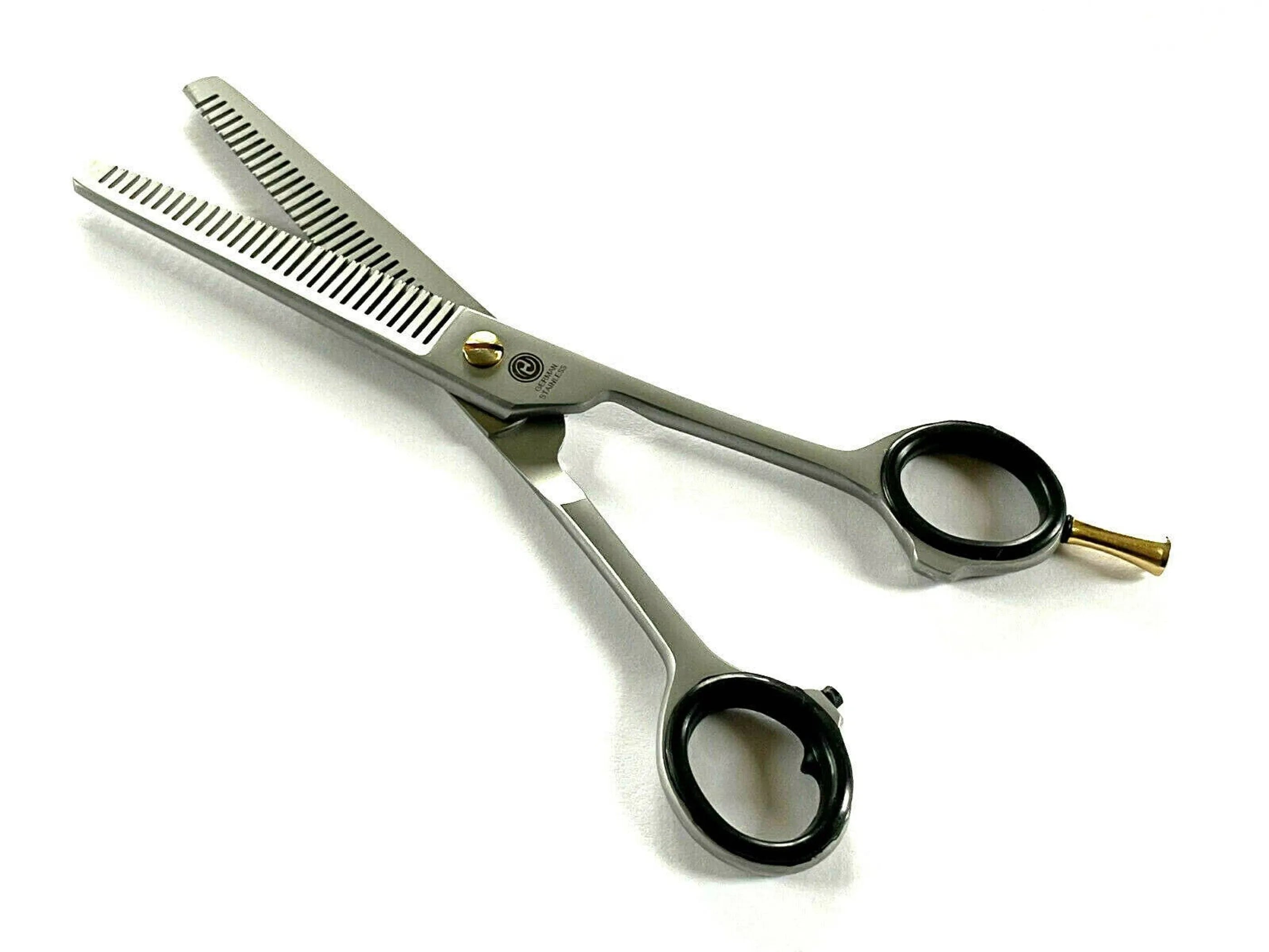 Professional 6.5" Double-Tooth Thinning Shears – 38 Teeth German Stainless Steel