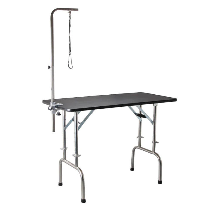48" Adjustable Height Folding Table with Arm and Clamp