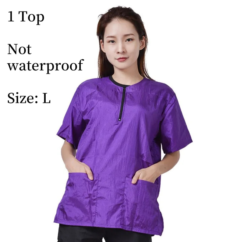 Pet Grooming Working Clothes Breathable Pet Groomer Uniforms anti Hair anti Static Smock