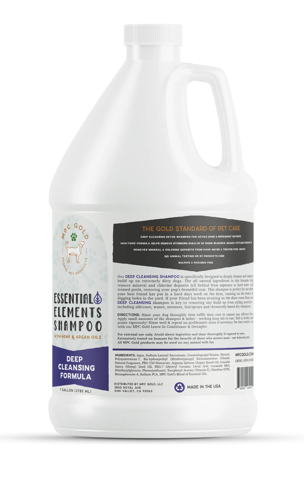 MPC Gold Essential Elements Professional Deep Cleansing Shampoo – 1 Gallon