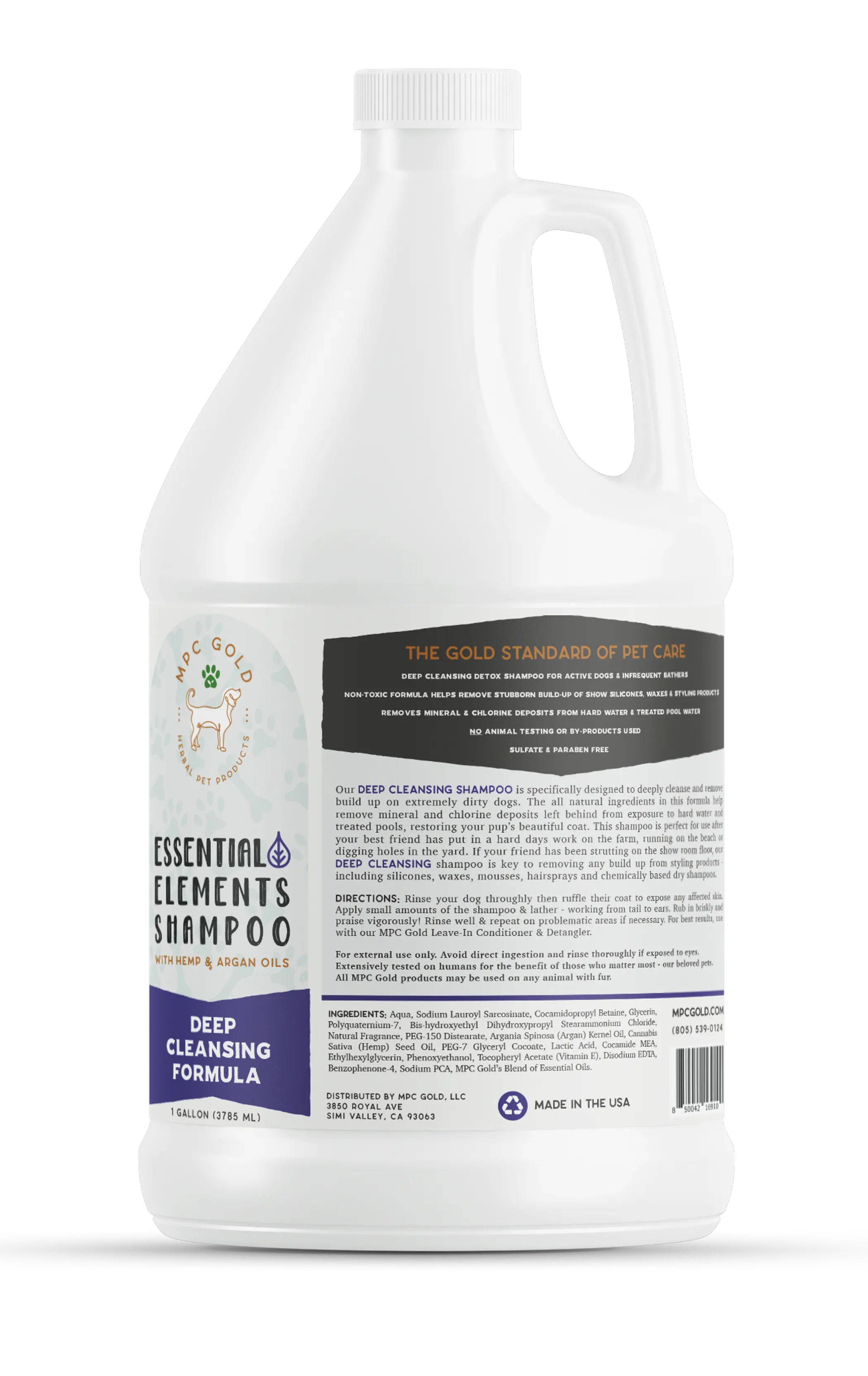 MPC Gold Essential Elements Professional Deep Cleansing Shampoo – 1 Gallon