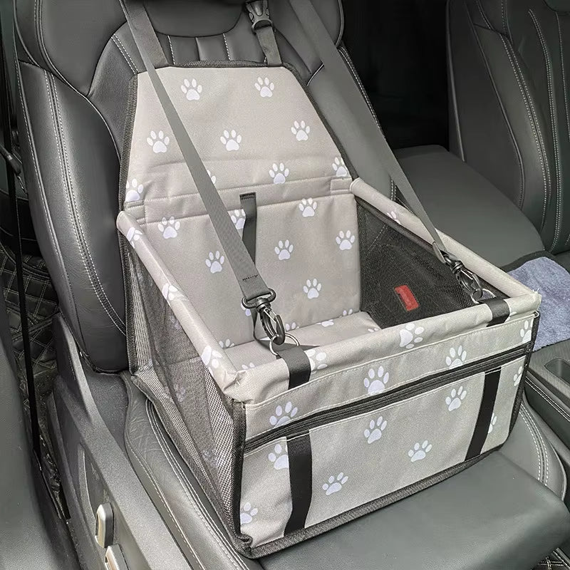 Foldable Dog Car Seat Carrier & Travel Hammock – Secure Pet Travel Seat for Dogs & Cats