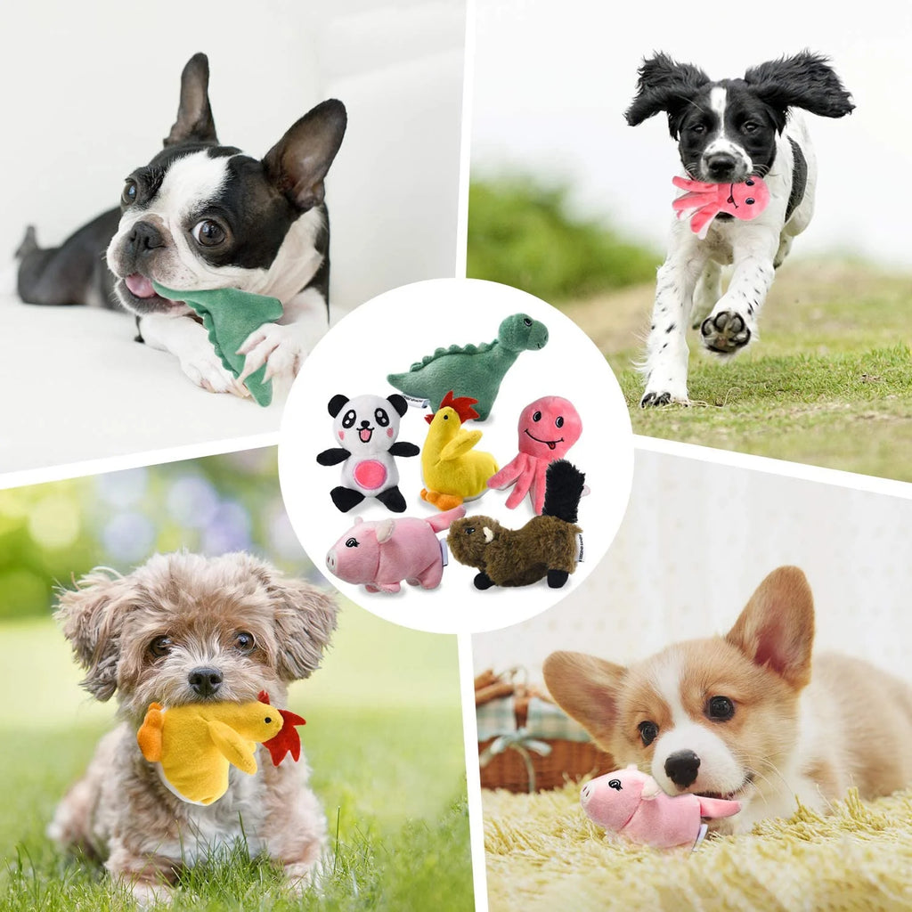 12-Piece Plush Squeaky Dog Toy Set for Puppies & Dogs