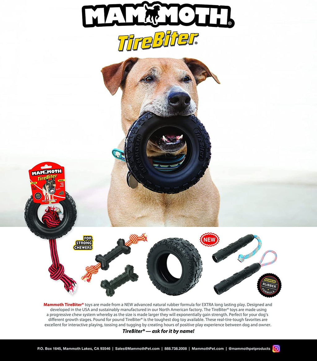 TireBiter II Rubber Rope Dog Toy – Tough Interactive Chew Toy for Aggressive Chewers | Durable Tug & Fetch Toy for Large & XL Dogs