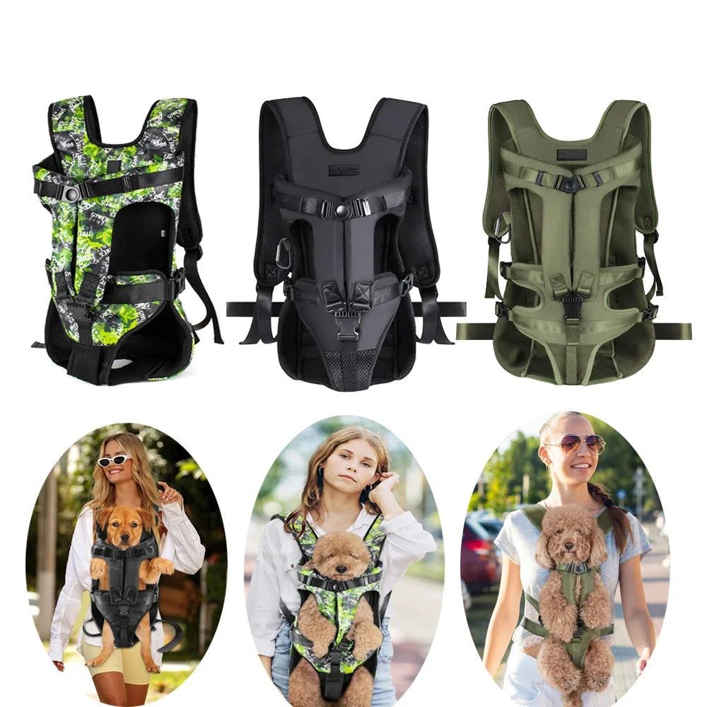Portable Pet Backpack Carrier – Double Shoulder Travel Backpack for Dogs, Cats & Puppies