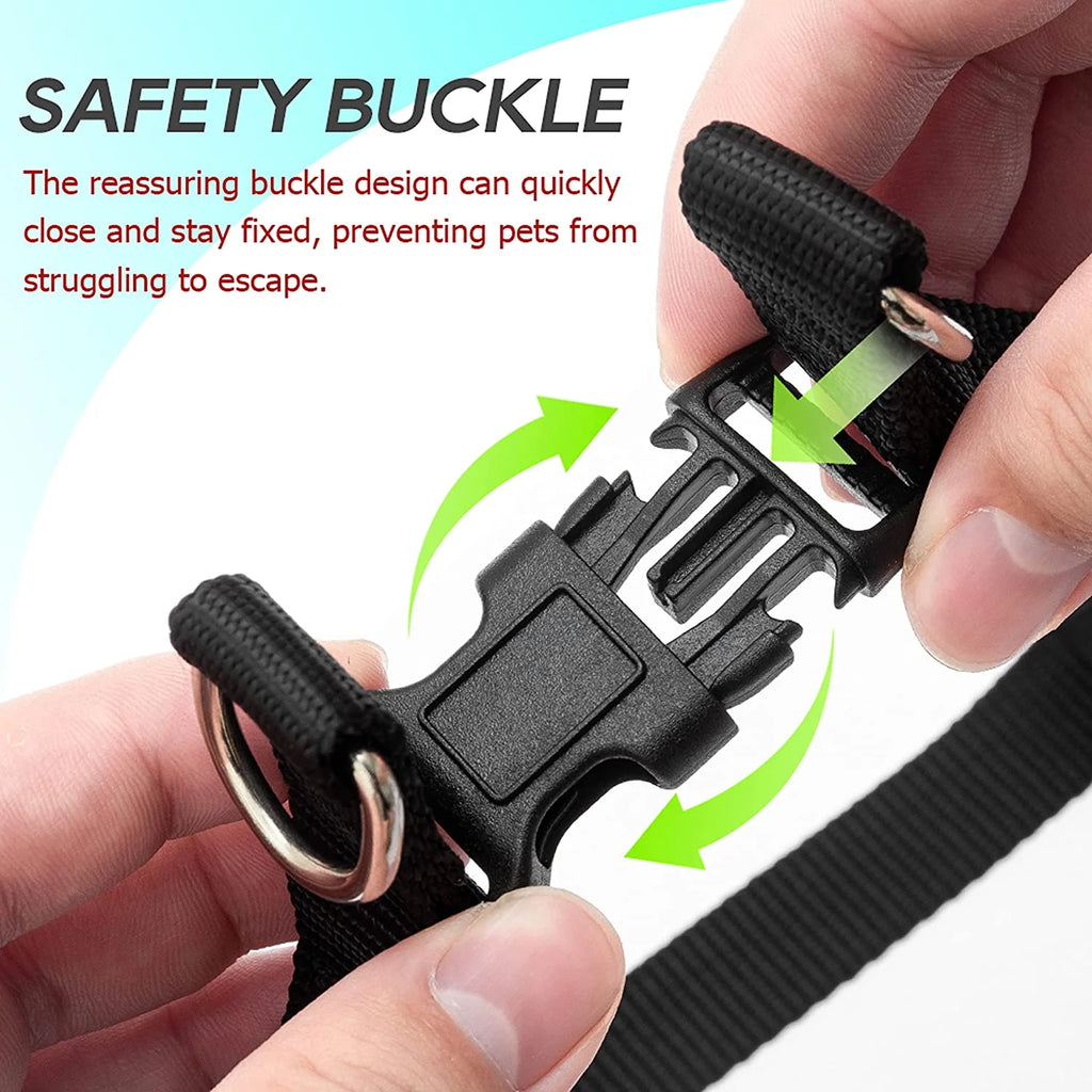 Dog Harness and Leash Set with Collar - Step in No Pull Dog Harness- Large