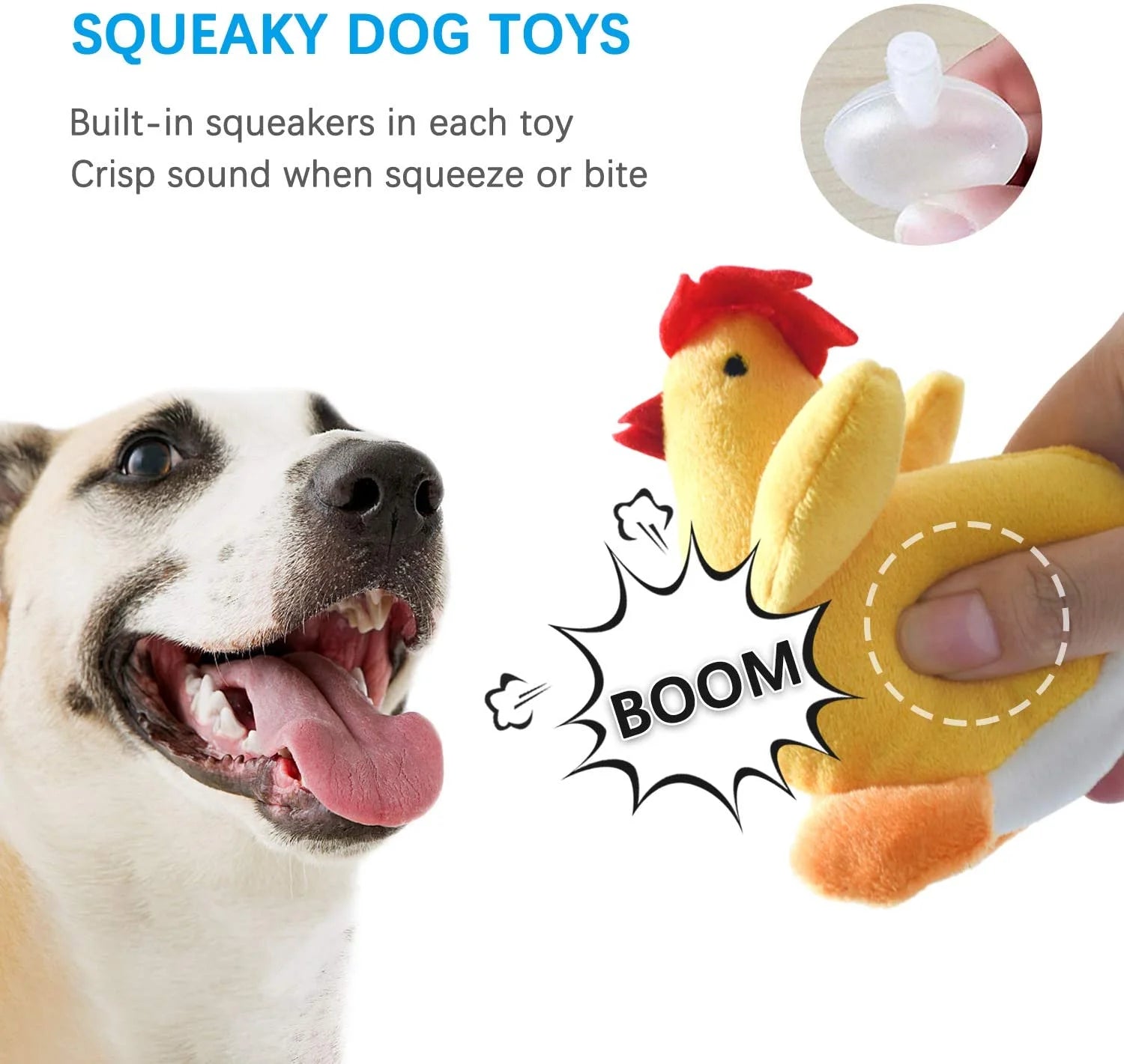 12-Piece Plush Squeaky Dog Toy Set for Puppies & Dogs