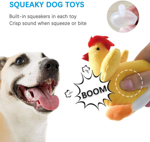 12-Piece Plush Squeaky Dog Toy Set for Puppies & Dogs