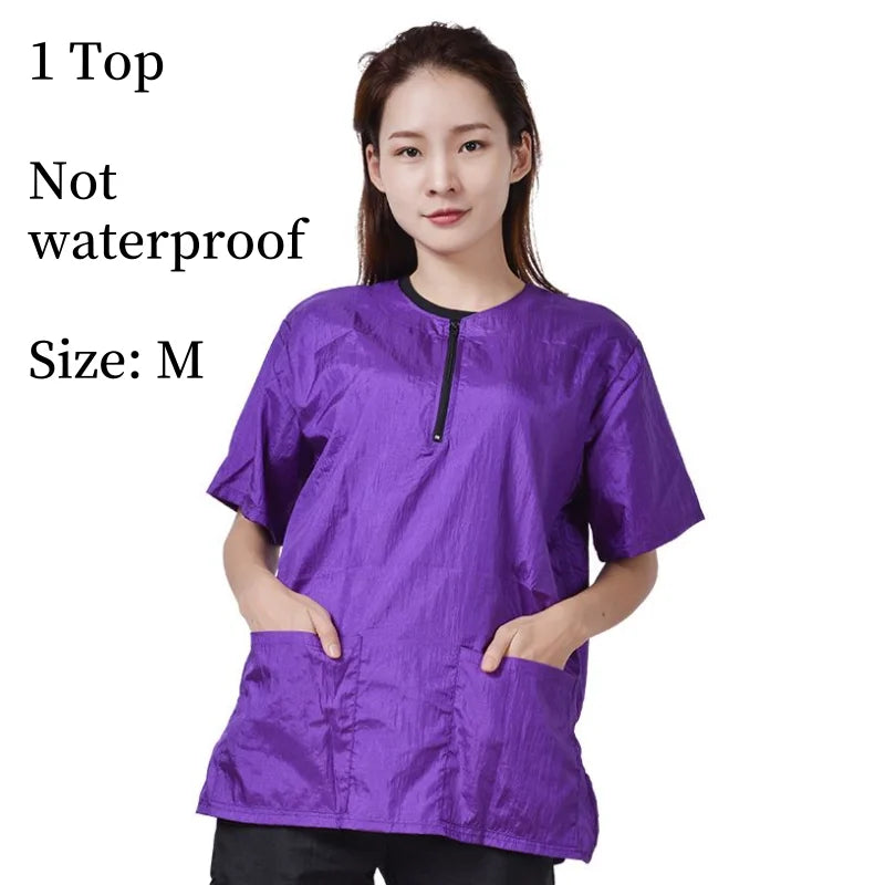 Pet Grooming Working Clothes Breathable Pet Groomer Uniforms anti Hair anti Static Smock