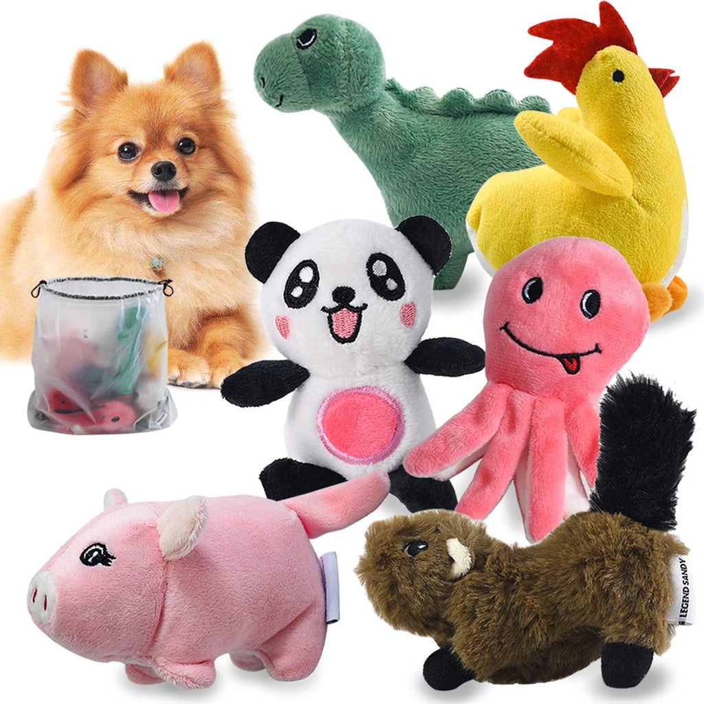 12-Piece Plush Squeaky Dog Toy Set for Puppies & Dogs