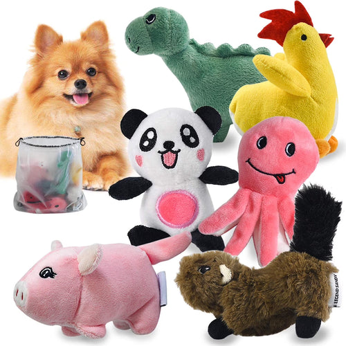 12-Piece Plush Squeaky Dog Toy Set for Puppies & Dogs