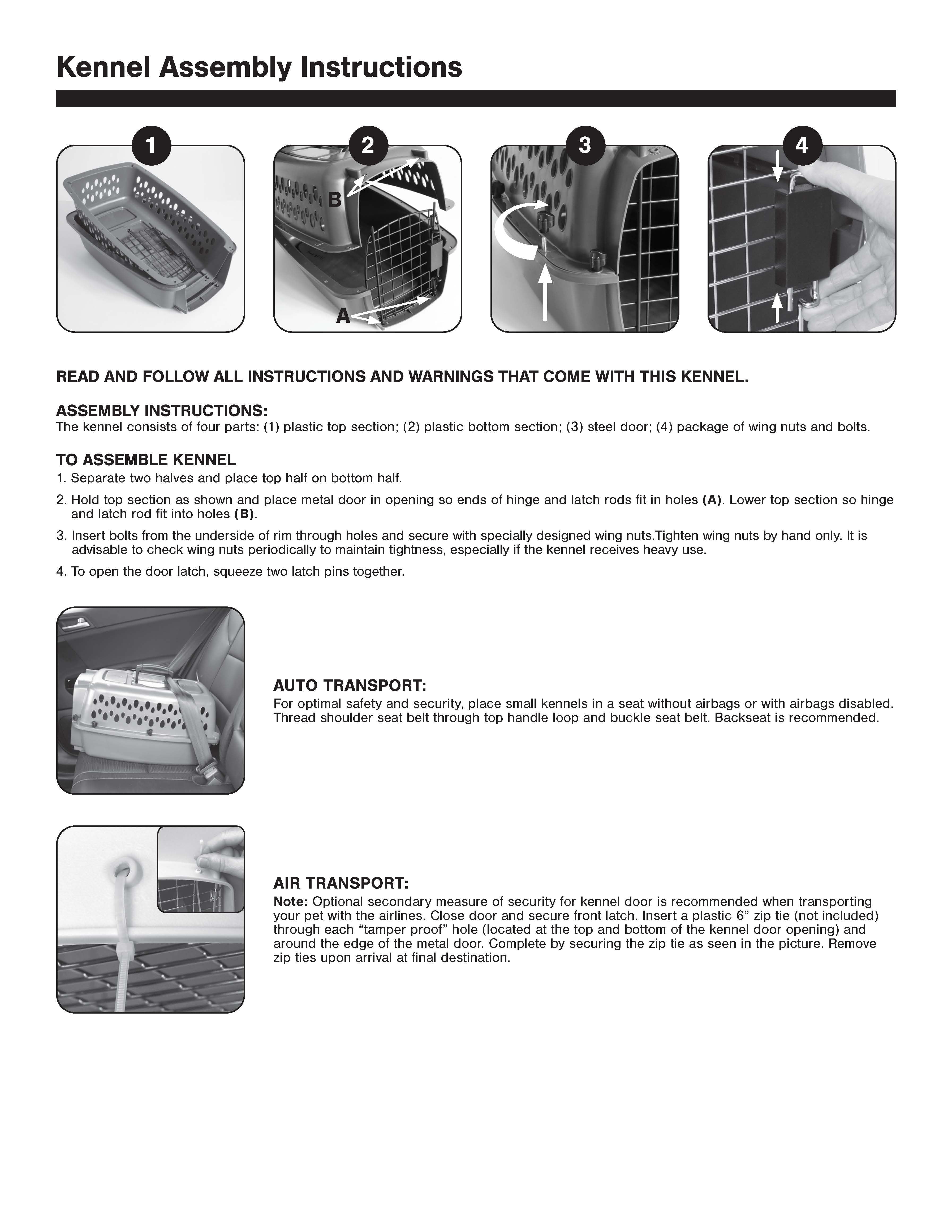 Portable Hard-Sided Pet Kennel with Metal Door – Black & Gray, Up to 10 lbs 