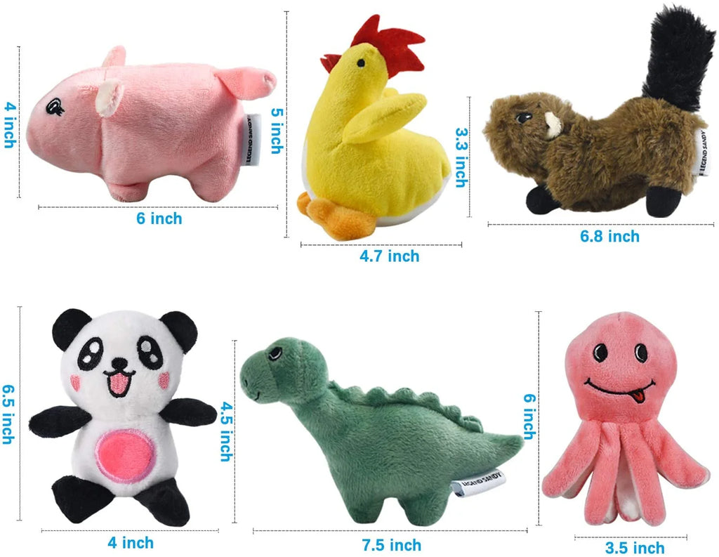 12-Piece Plush Squeaky Dog Toy Set for Puppies & Dogs