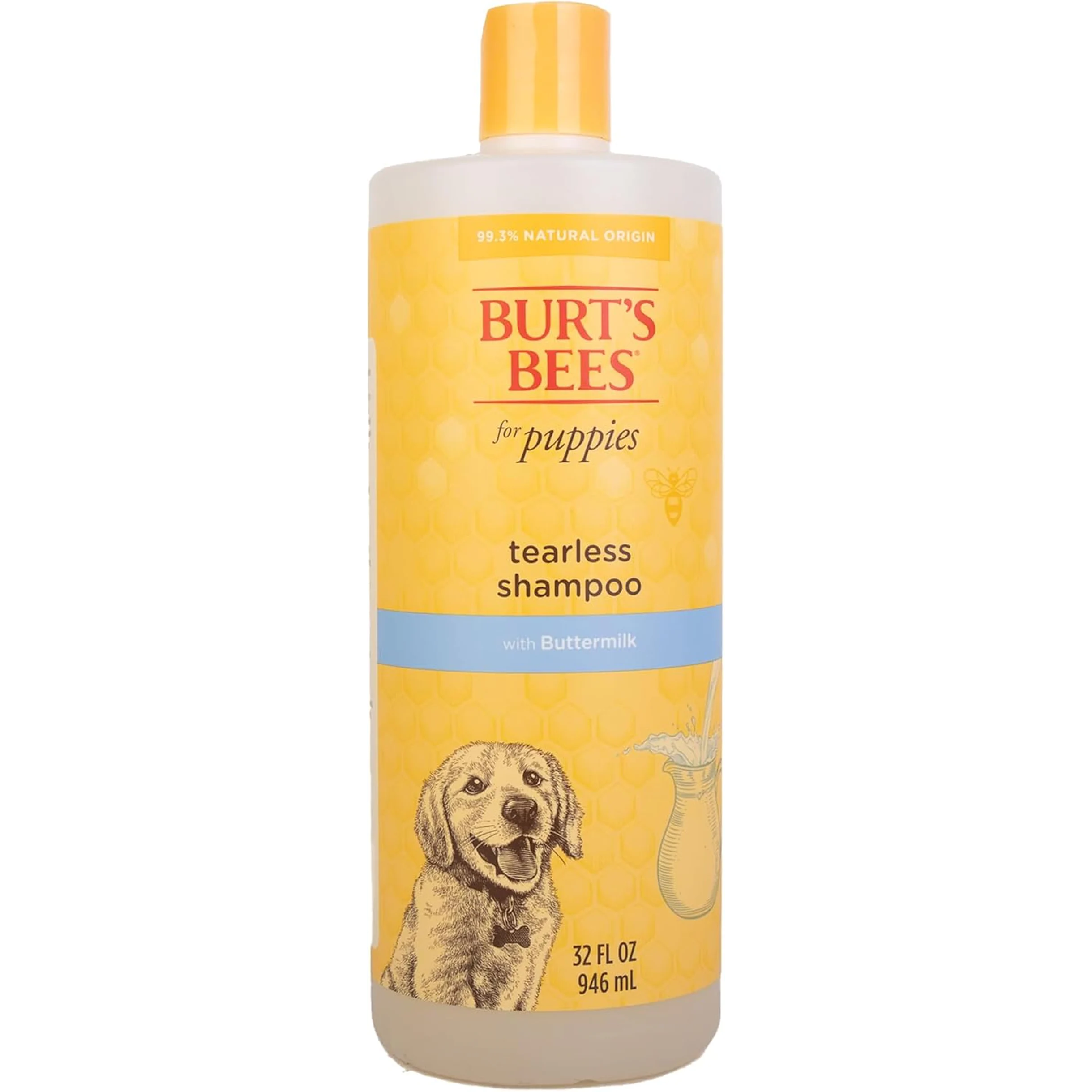 Tearless Puppy Shampoo with Buttermilk, 95% Natural Origin Formulas, Shampoo for Puppies - Gentle Dog and Puppy Shampoo Tear Free, Best Puppy Shampoo Tearless, 32 Oz