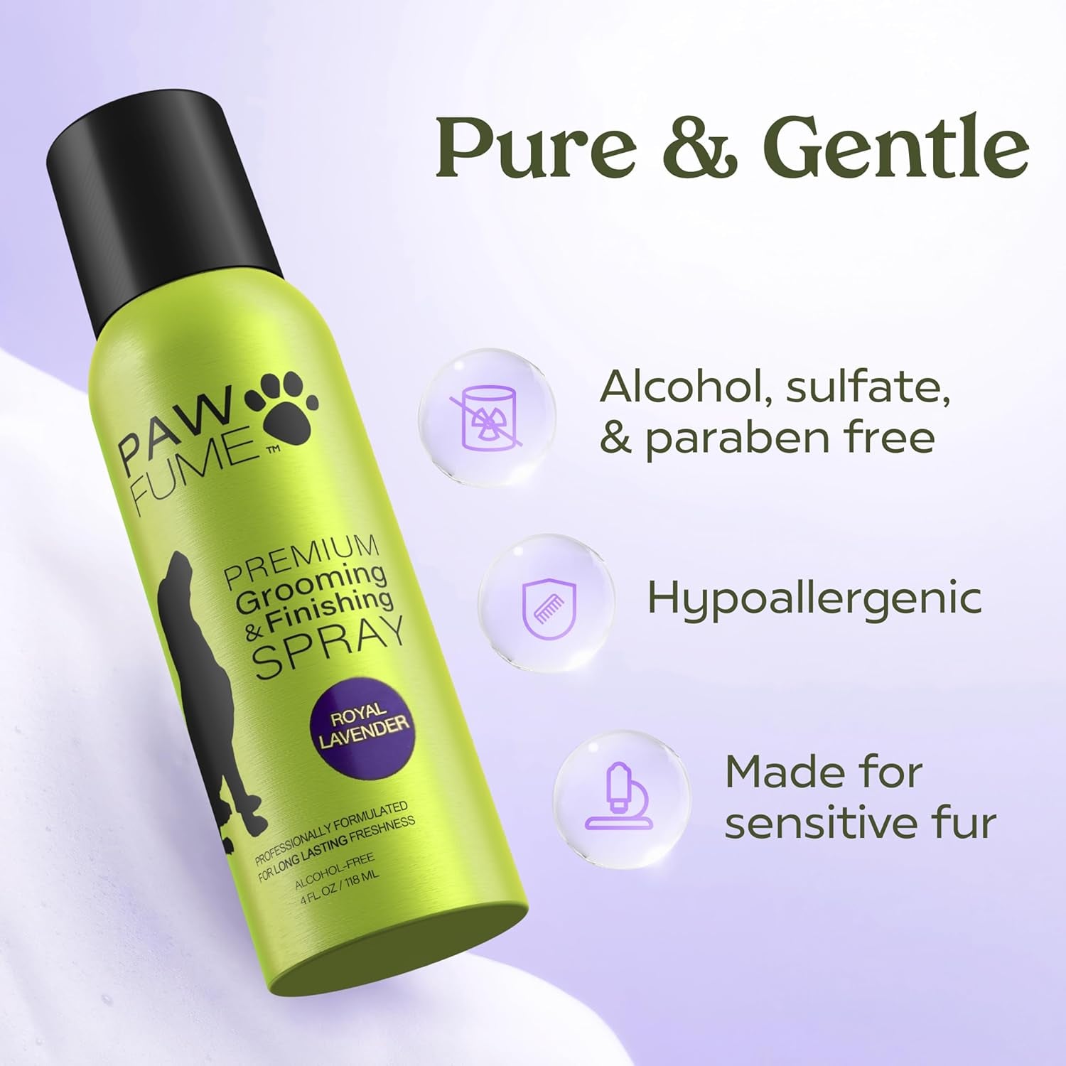 Lavender Dog Grooming & Detangler Spray | Salon-Quality Fur Care for a Soft, Fresh Coat All Day