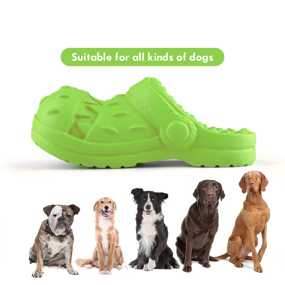 Durable Squeaky Dog Toy with Teeth Cleaning Design for Aggressive Chewers