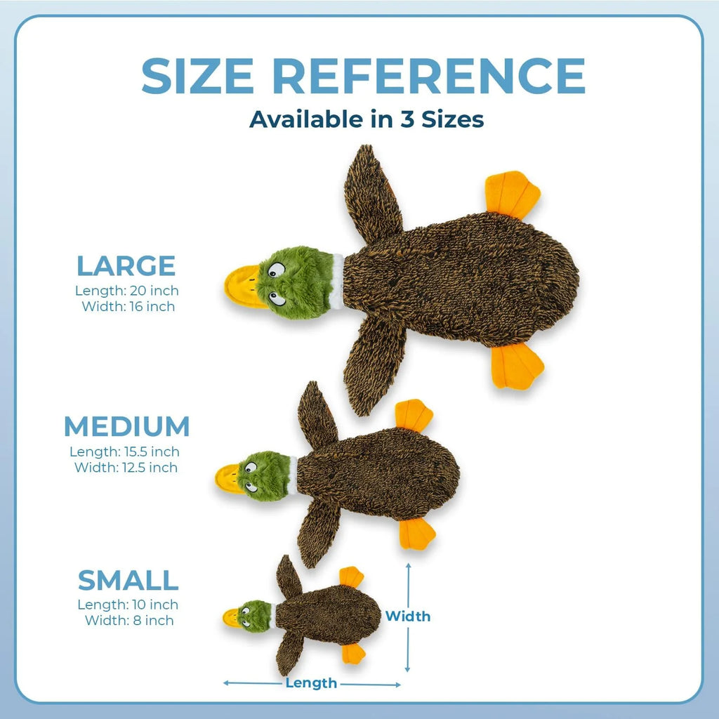 2-In-1 Fun Skin Stuffless Dog Squeaky Toy Pig & Wild Duck, Small
