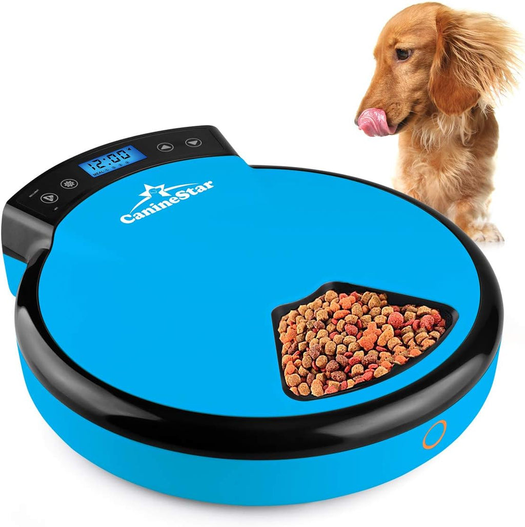 Caninestar Automatic Pet Feeder – 5-Meal Timed Food Dispenser for Cats & Dogs