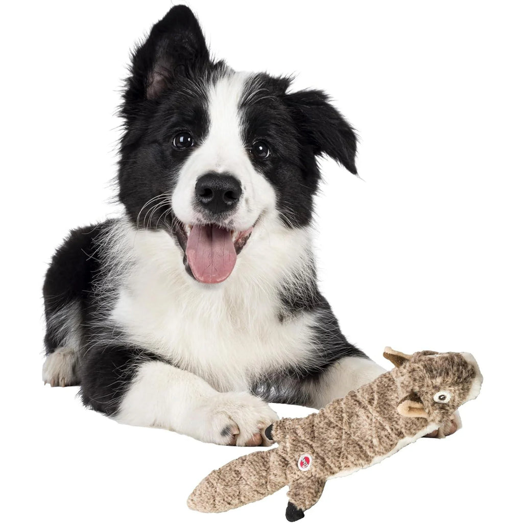SPOT Skinneeez Extreme Quilted Squirrel Dog Toy – Stuffing-Free Squeaky Plush Toy for Aggressive Chewers | Durable 14” Toy for Small & Medium Dogs
