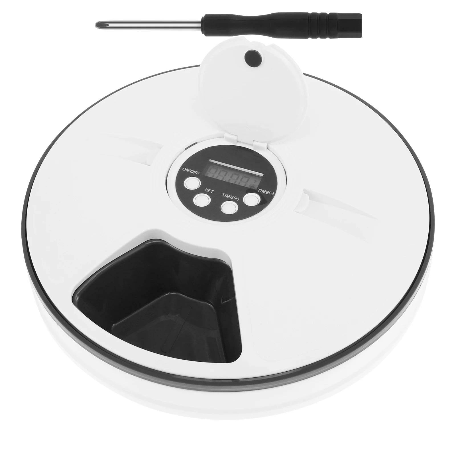 6-Meal Automatic Pet Feeder with Timer – Battery-Powered Food Dispenser for Wet & Dry Pet Food