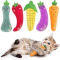 5-Pack Catnip Plush Cat Toys – Carrot-Shaped Interactive Toys for Indoor Cats
