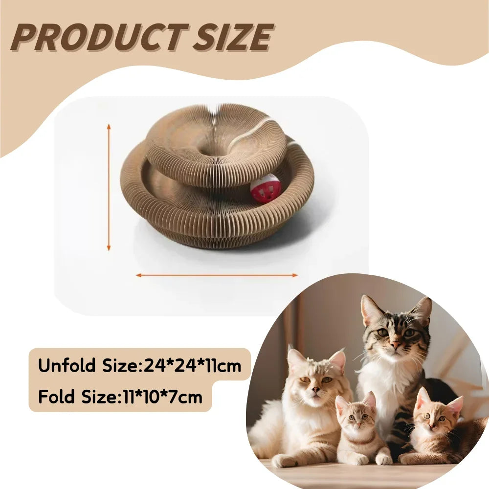 Interactive Cat Scratching Board Toy – Wear-Resistant Cat Claw Grinder with Bell | Fun Climbing & Scratching Toy for Cats