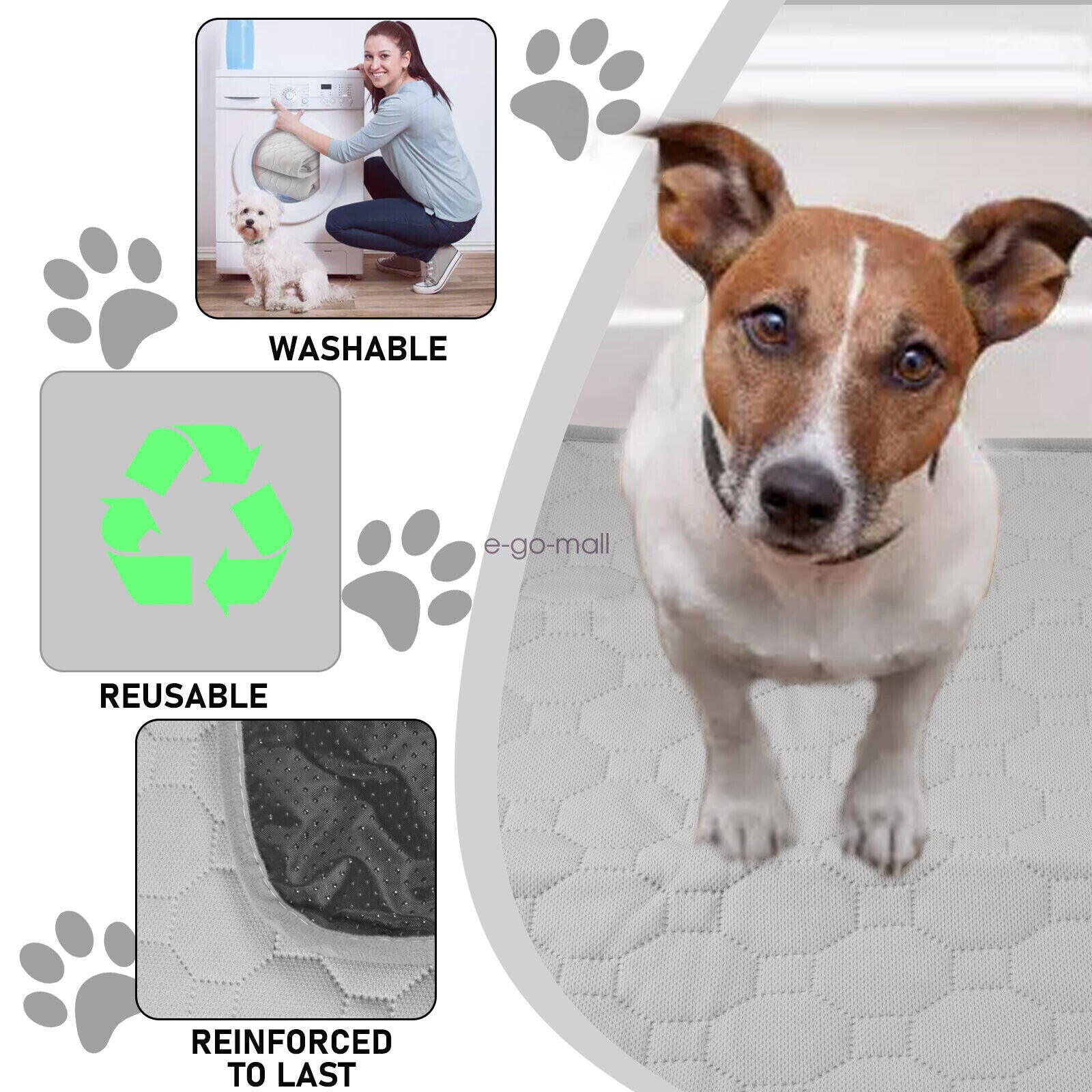Reusable Washable Pee Pad for Dogs & Cats – Leak-Proof Potty Training Mat
