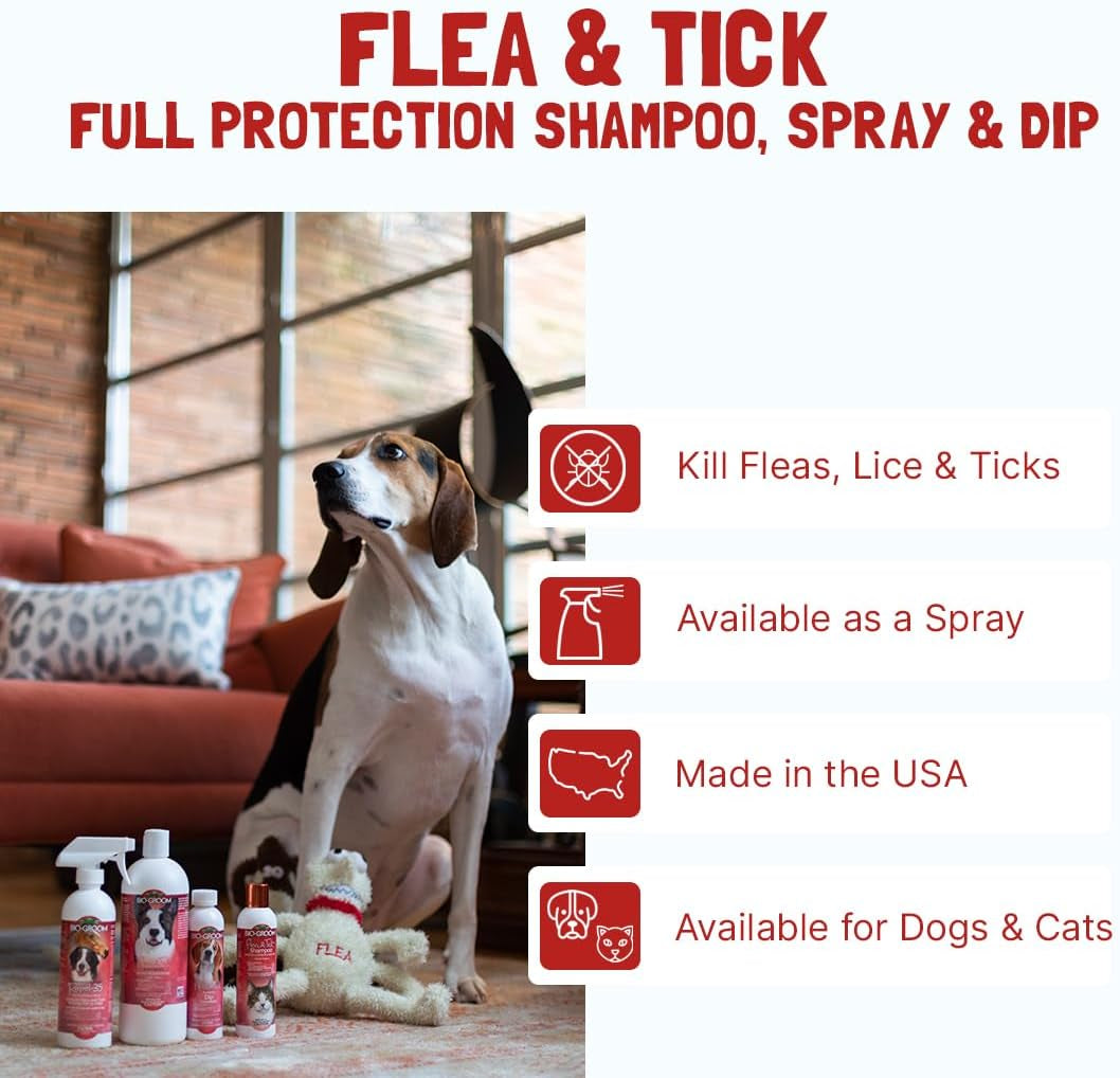 Flea & Tick Dog Shampoo - Flea and Tick Prevention Treatment for Dogs & Cats, Cruelty-Free, Made in USA, Natural Repellent, Protein-Lanolin Shampoo - 5 Gallons
