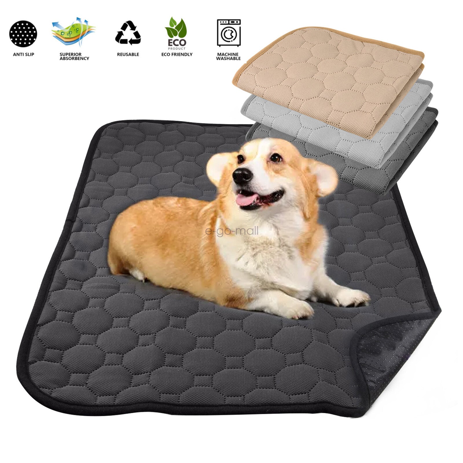 Reusable Washable Pee Pad for Dogs & Cats – Leak-Proof Potty Training Mat
