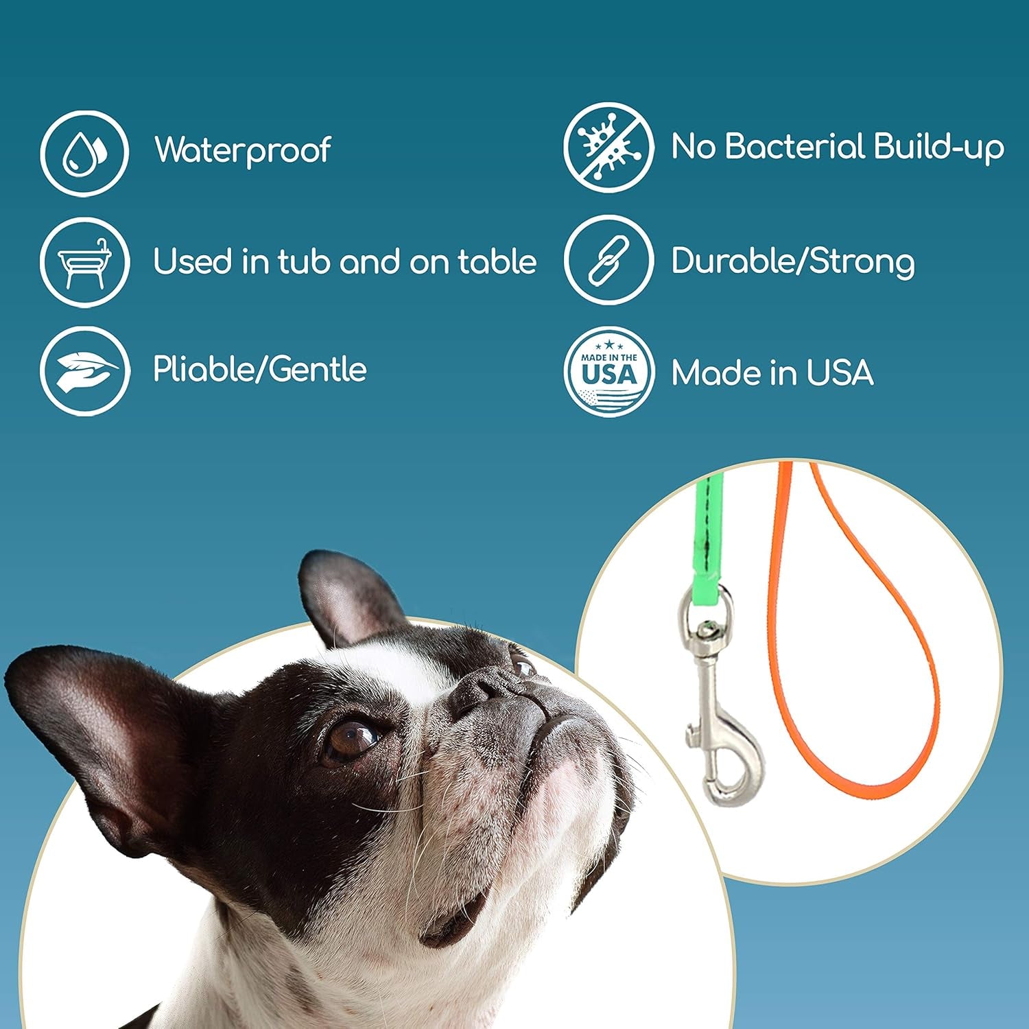 Jelly Waterproof Dog Grooming Loop – Durable Grooming Noose for Tables & Tubs, Made in USA (18" & 24")