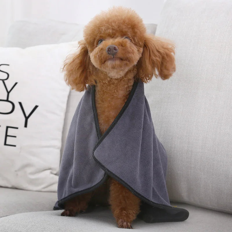 Quick-Dry Microfiber Pet Towel for Dogs & Cats | Ultra-Absorbent Bath & Grooming Towel