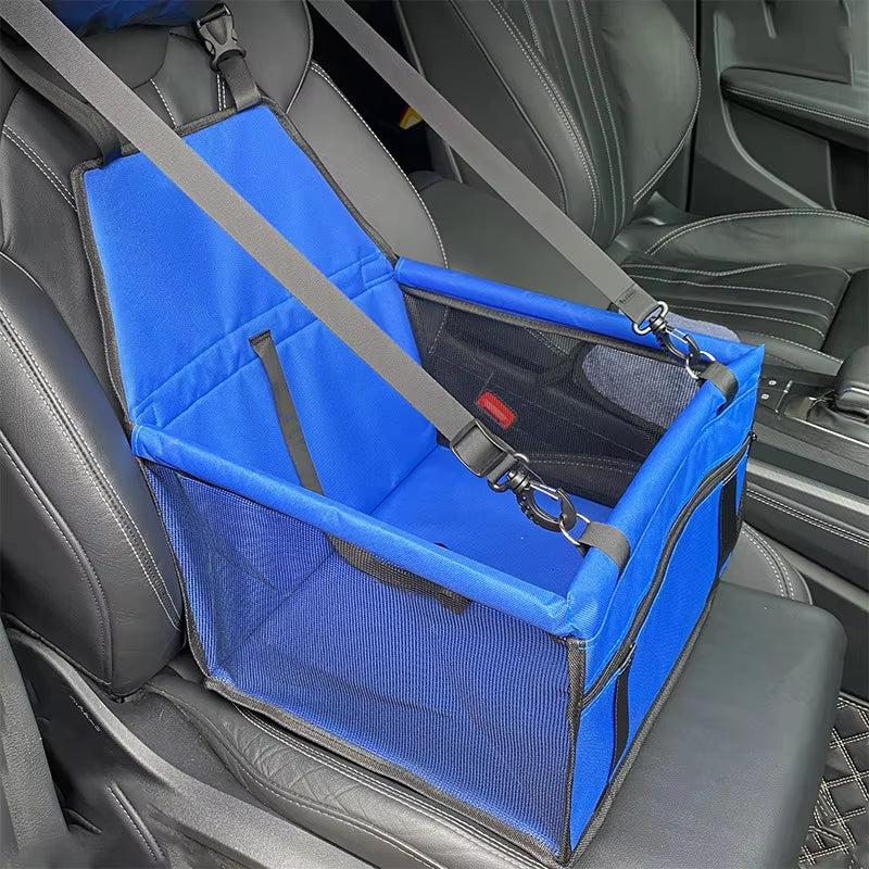 Foldable Dog Car Seat Carrier & Travel Hammock – Secure Pet Travel Seat for Dogs & Cats
