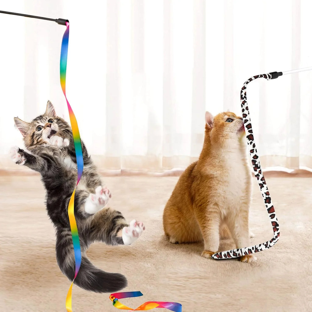 34-Piece Interactive Cat Toy Set with Tunnel, Tent, Wand & Feather Teasers