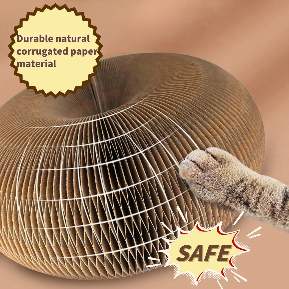 Interactive Cat Scratching Board Toy – Wear-Resistant Cat Claw Grinder with Bell | Fun Climbing & Scratching Toy for Cats