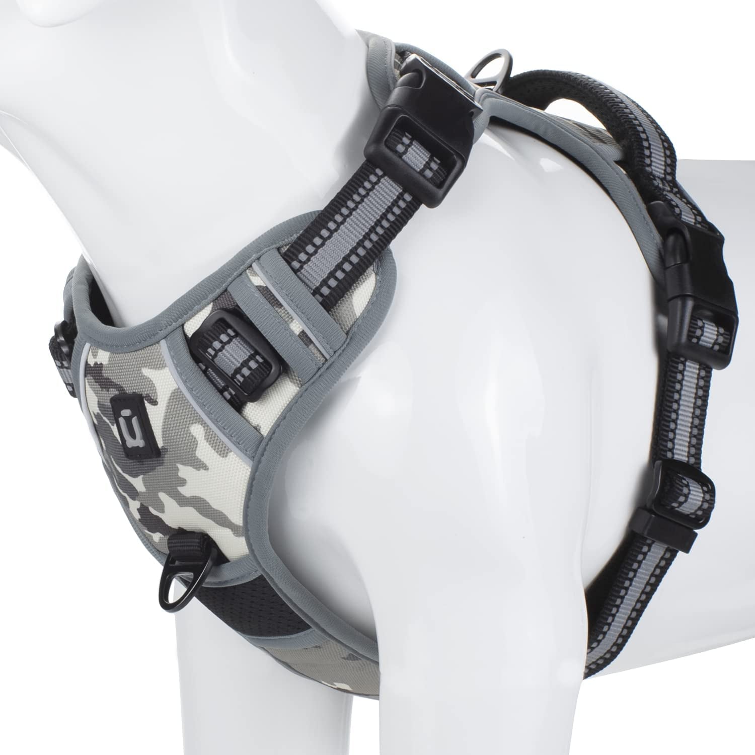 Waldseemuller No-Pull Dog Harness for Medium & Large Dogs – Adjustable Reflective Vest with Easy Control Handle and 4 Quick-Release Buckles