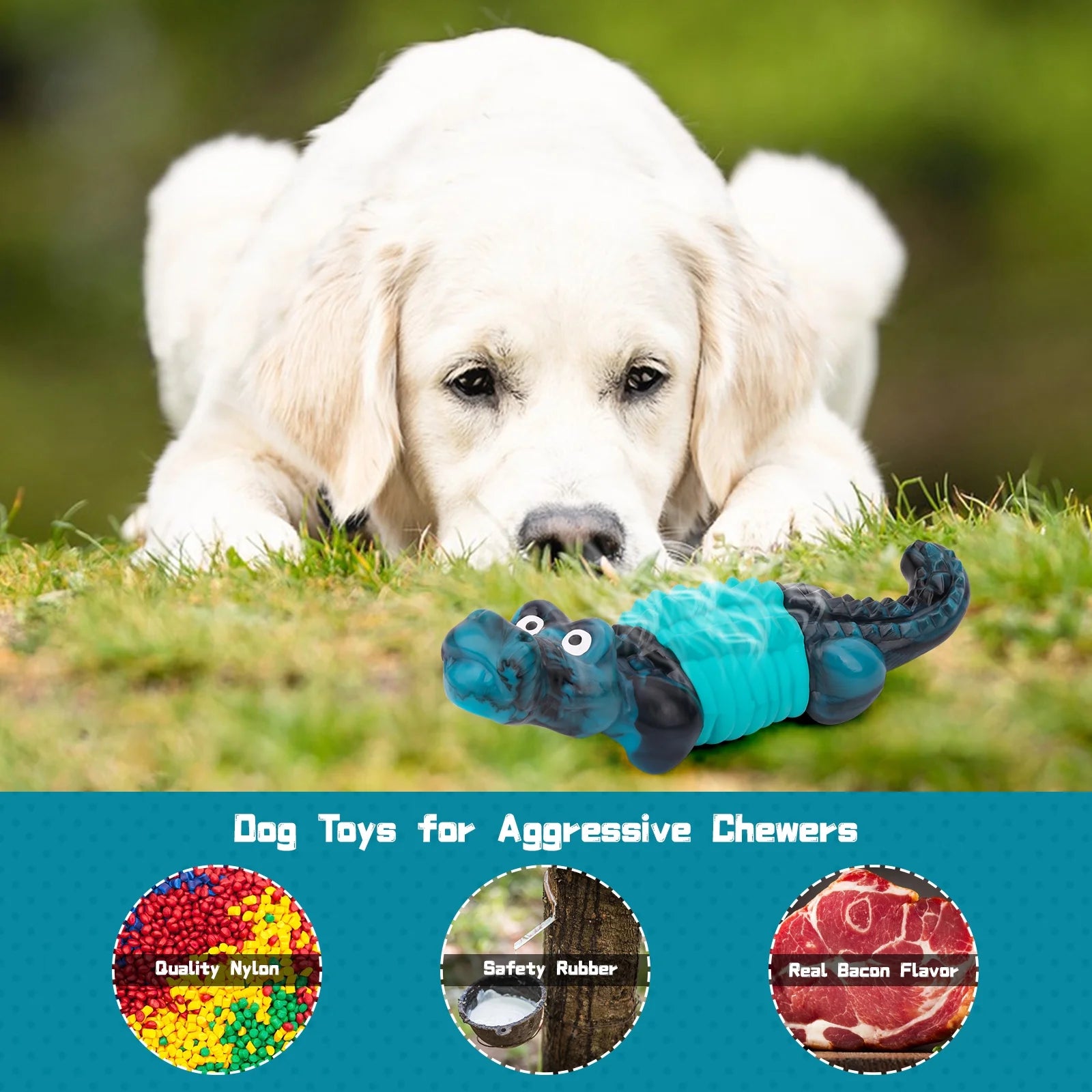 Tough Dog Toy for Large Breed Aggressive Chewers – Blue